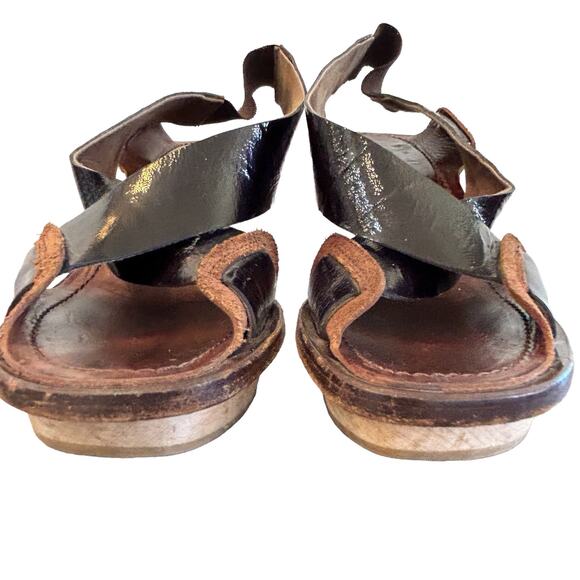 Marni Platform Heels Size 37 EU 7 US Brown‎ Patent Leather Slingback Authentic - Picture 11 of 16